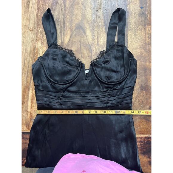 NWT ASTR the Label Women's Black Alva Ruched Sweetheart Sheath Midi Dress Size L - Picture 11 of 11